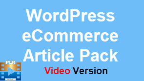 WordPress eCommerce brandable PLR video articles box cover images